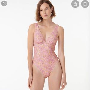 JCREW PAISLEY FLORAL ONE PIECE